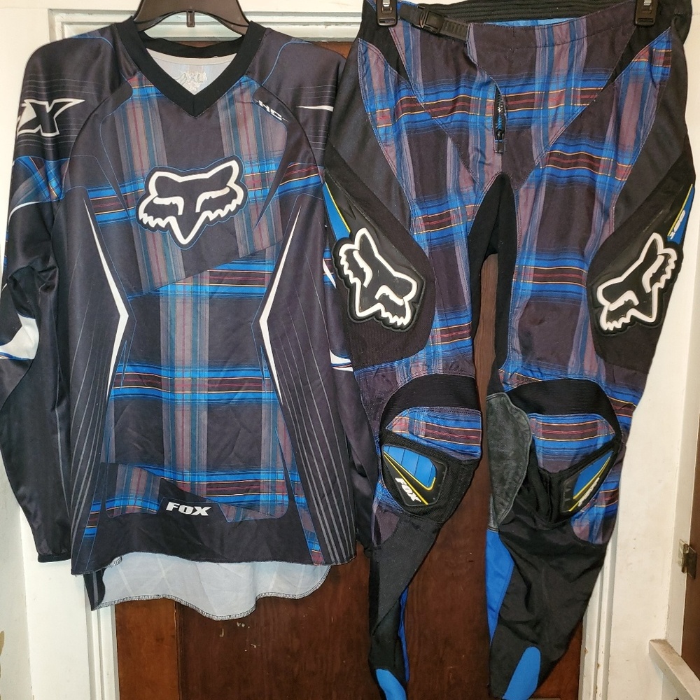 Fox Racing Plaid-shirt xl pants 36